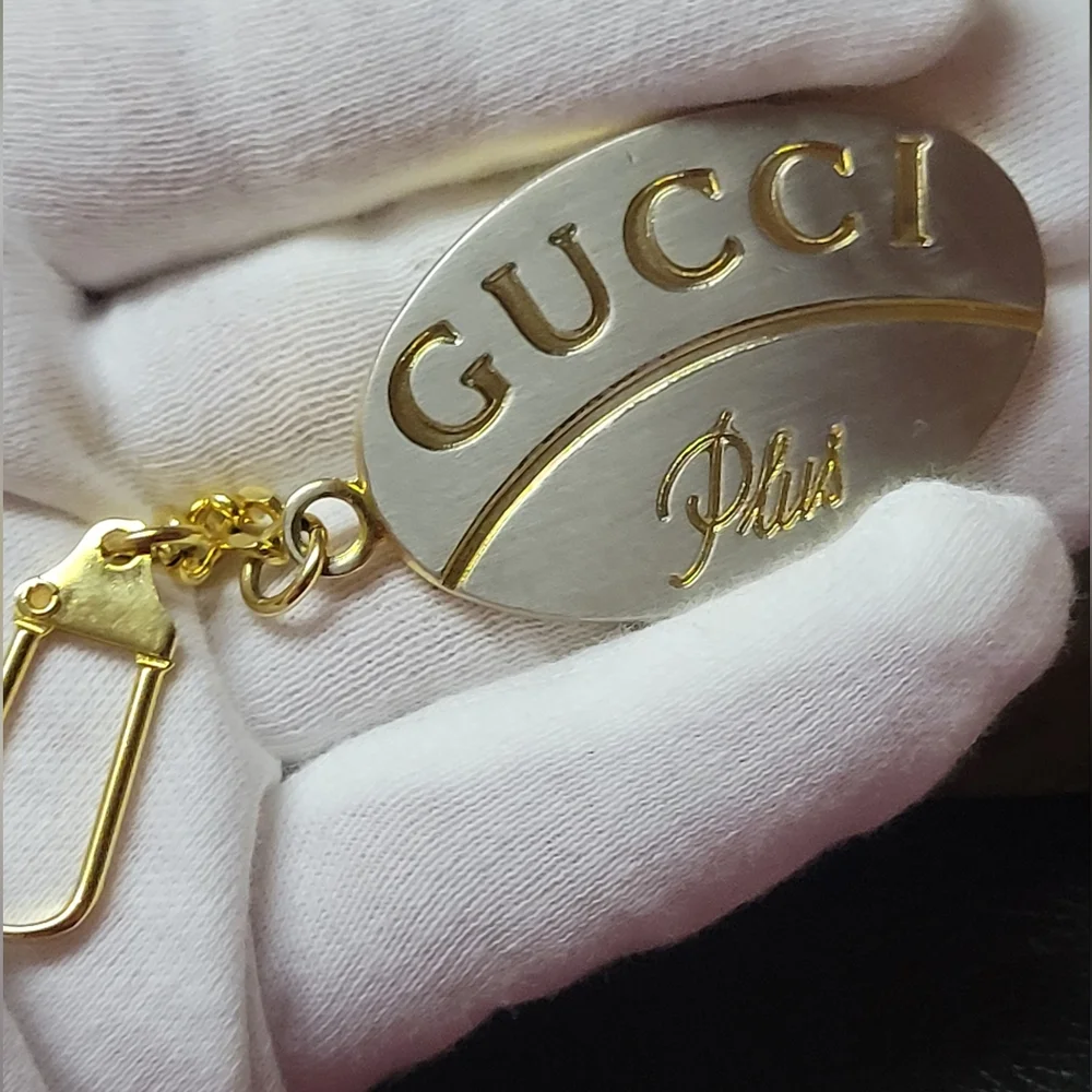 Authentic Gucci Brushed Silver & Gold Keychain/Bag Charm - Picture 5 of 6
